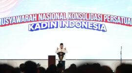 Presideb Prabowo di acara Musyawarah Nasional Konsolidasi Persatuan Kadin Indonesia